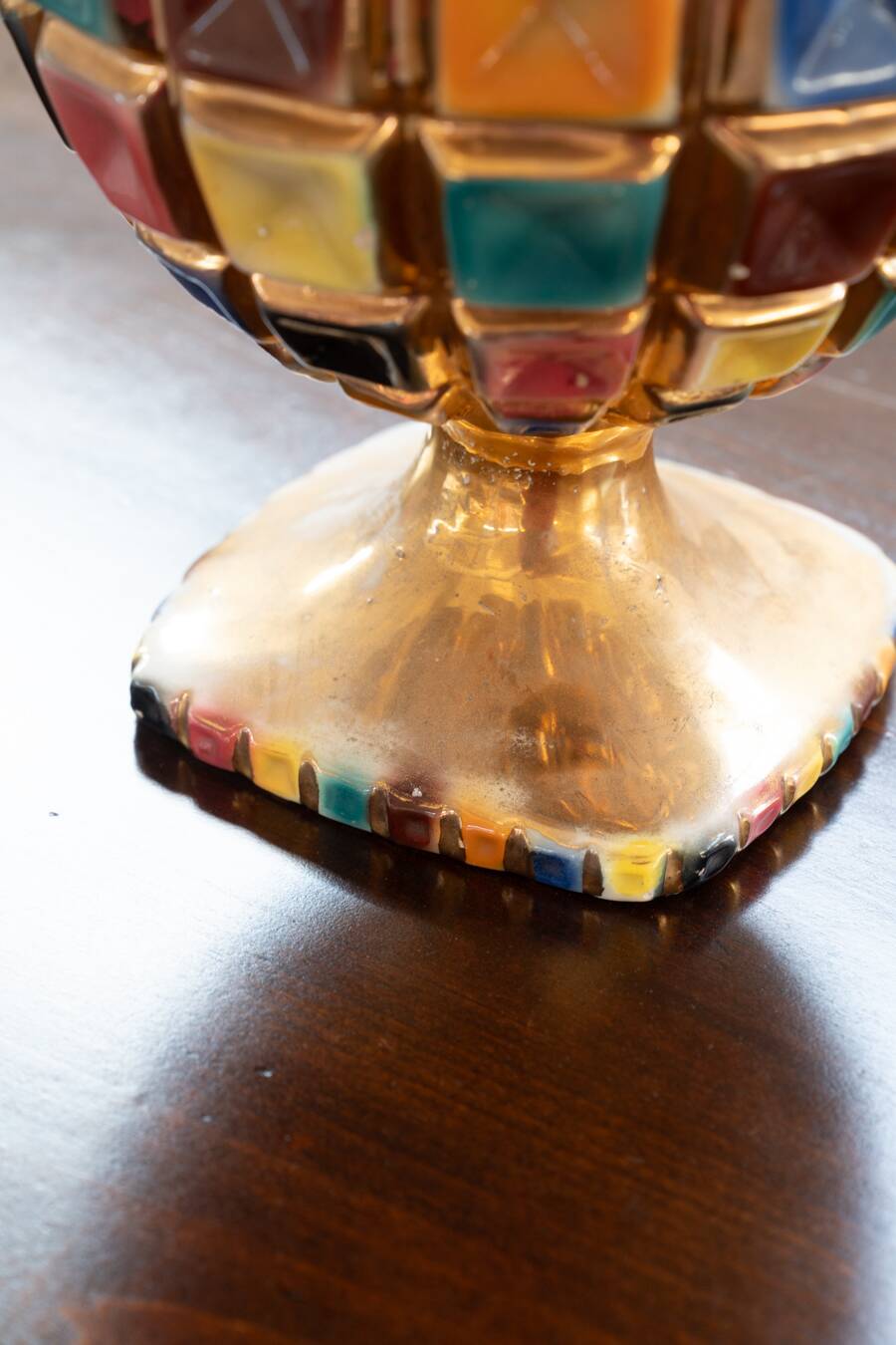 Colorful ceramic vase, 1960