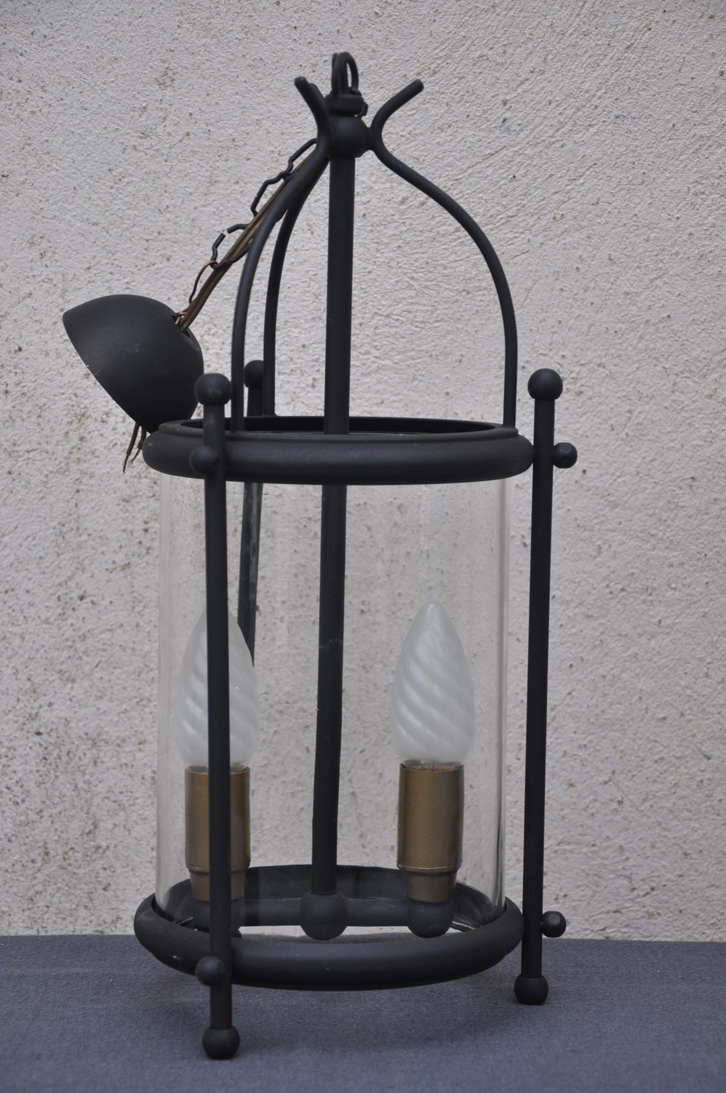 Pair of vintage black lanterns