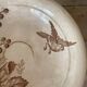 Sepia ironware compote dish, antique fruit bowl.
