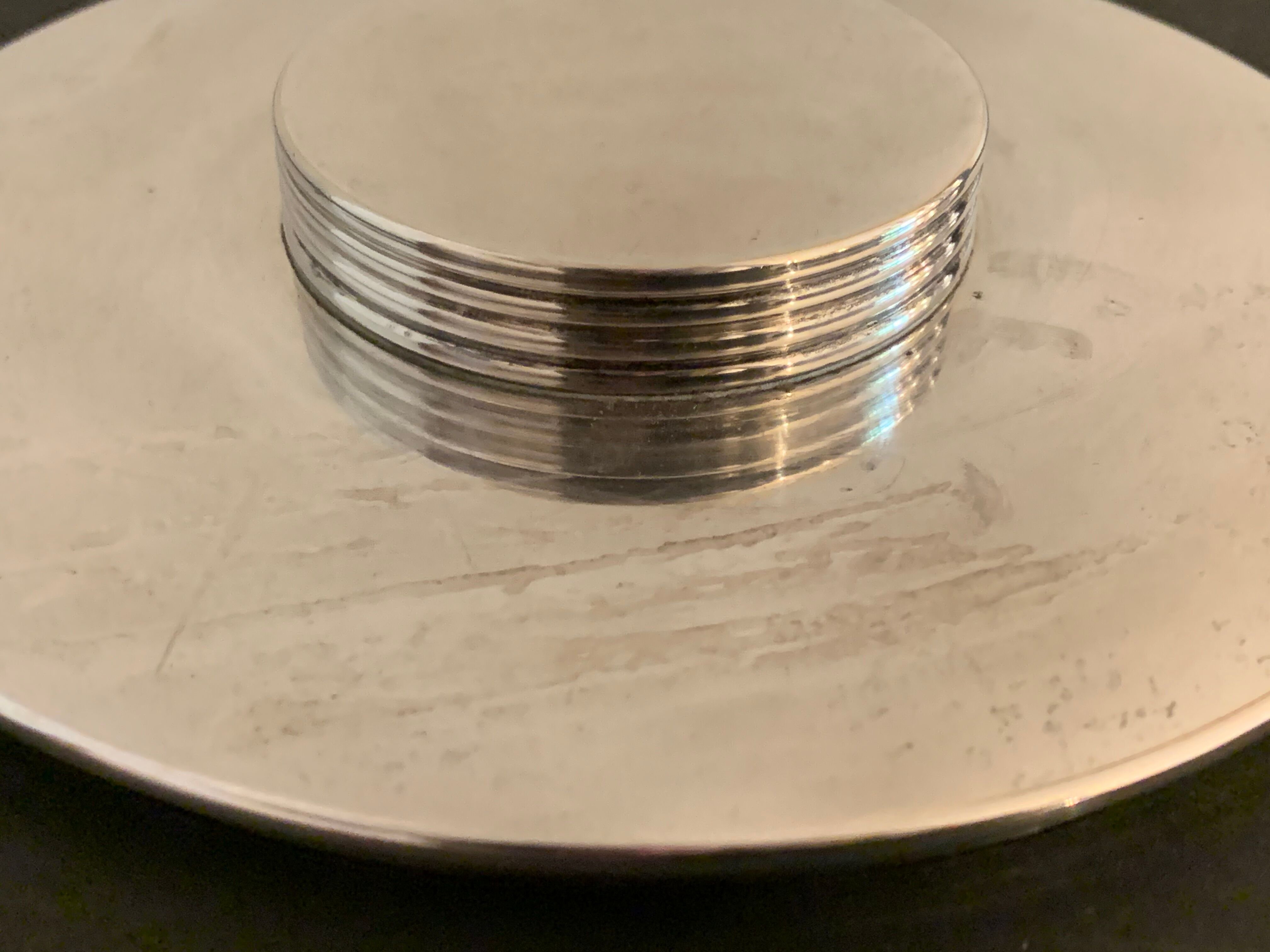 Christian Dior box with silver metal lid