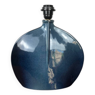 Blue ceramic lamp base, shaded petroleum blue effect, 1960