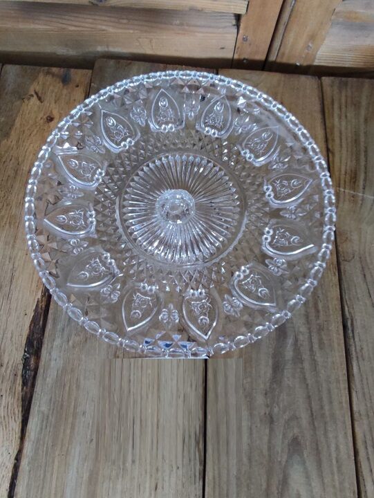 Cake display fruit basket vintage crystal fruit