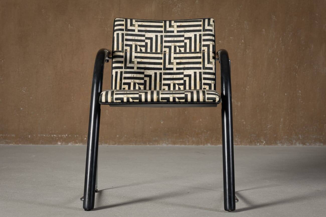 Vintage A 320 Armchair by Wulf Schneider & Ulrich Boehme for Thonet 1980’s in Myth Velvet (set of 4)