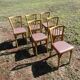 Set of 6 baumann bistro chairs N°12 skaï color "wine lees"