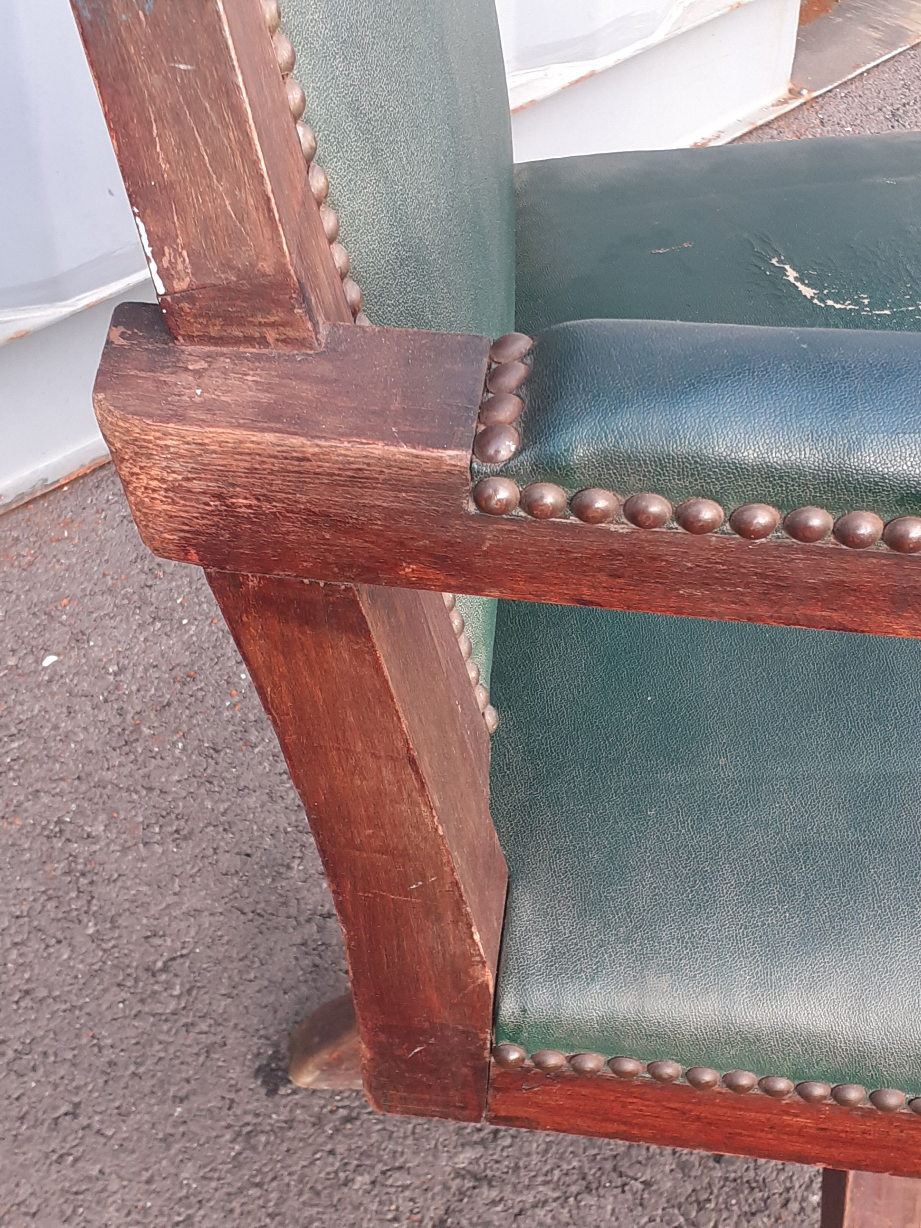 Fauteuil de bureau ancien administratif pivotant vintage