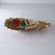 Empty pocket pineapple enamelled brass