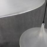 1970s Pair of Guzzini "Trumpet" Pendant Lamps by Meblo , Italy