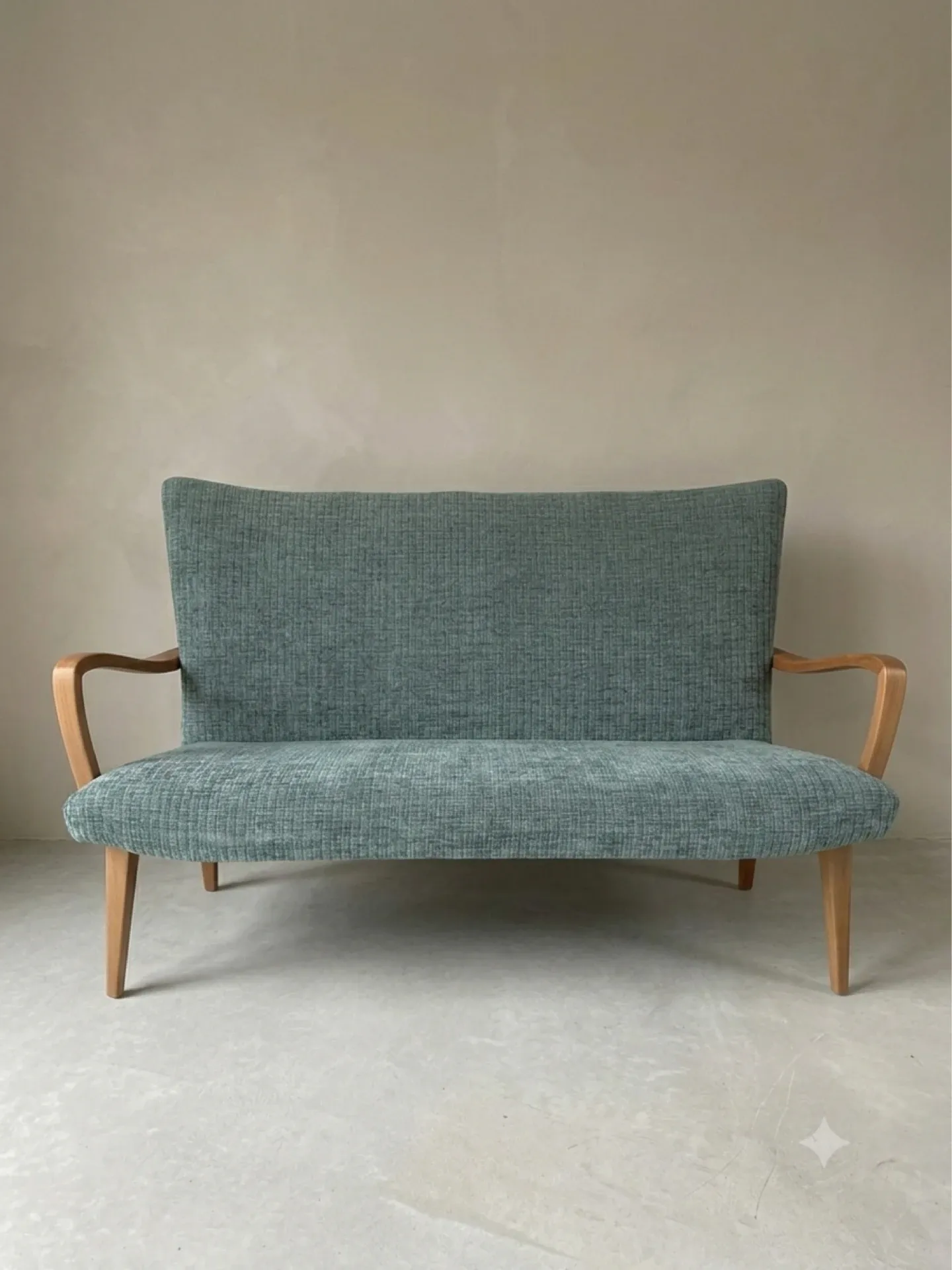 Renovated vintage Scandinavian bench