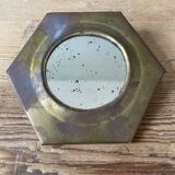 Set of 4 vintage brass mirrors