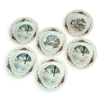 6 assiettes Sarreguemines