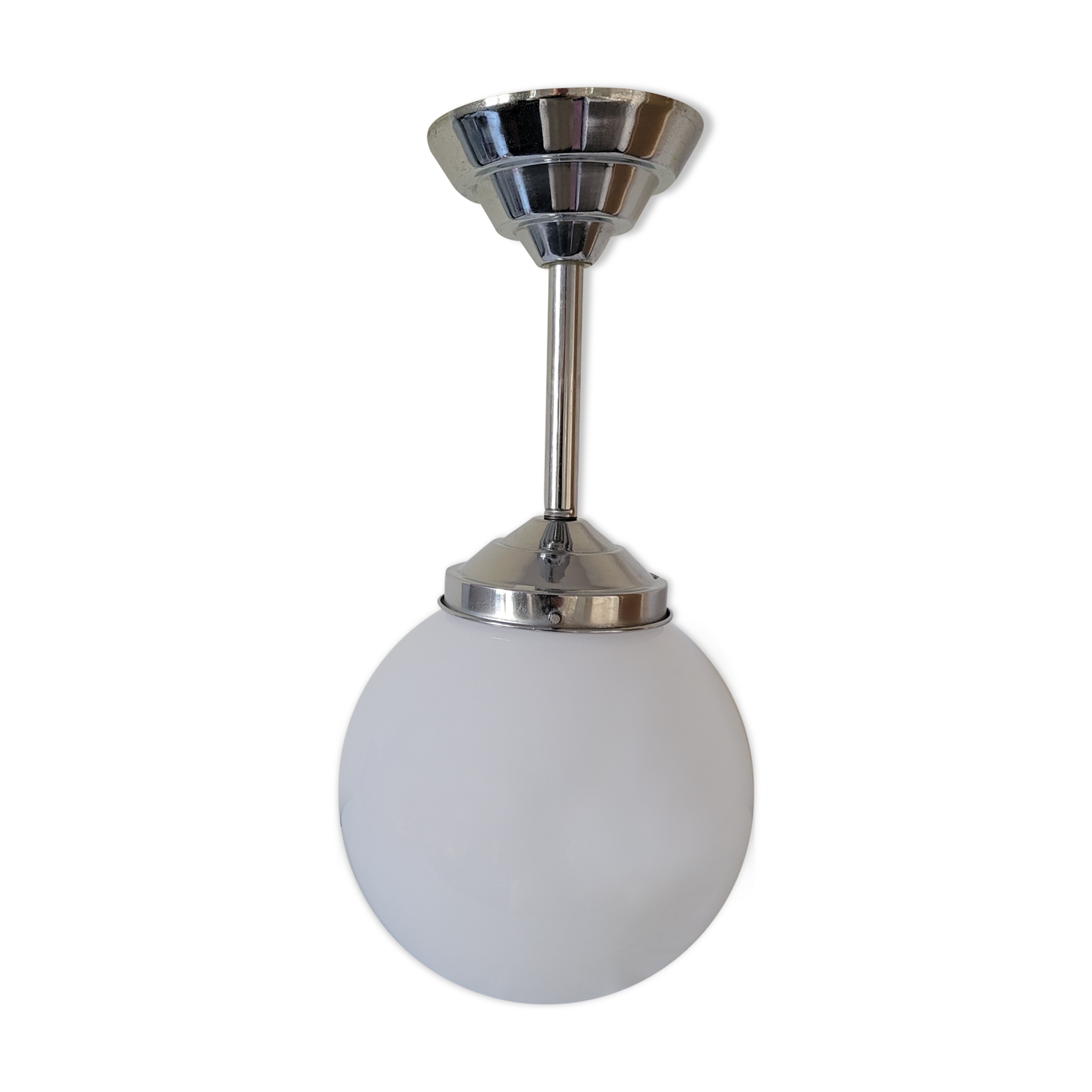 Opaline ball ceiling lamp
