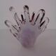 Handmade crystal glass bowl from Gränna Glas, Sweden, 1970s