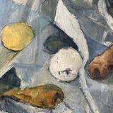 Nature morte,  huile sur toile signée Pierre Buquet, XXème