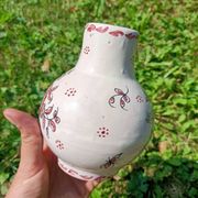 Old pink retro vase