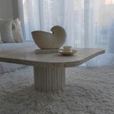 Natural travertine irregular coffee table