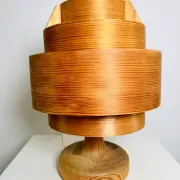 B-262 Pine Veneer Table Lamp By Hans-Agne Jakobsson For Ab Ellysett, Sweden, 1960S