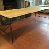 Wood and iron dining table