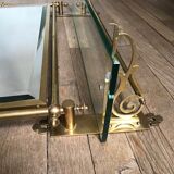 Beveled brass mirror