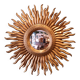Vintage sun mirror with witch's eye mirror