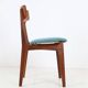 Set of 4 reupholstered Danish teak chairs, 1960s