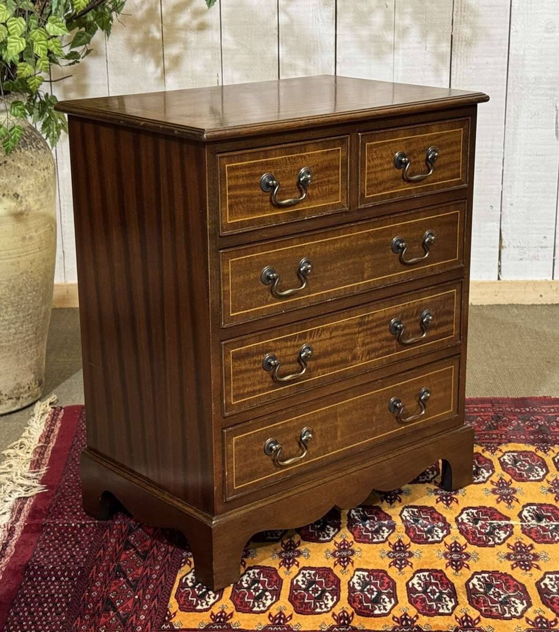 English mahogany commode from the 1950s.
