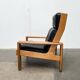 Fauteuil lounge Mid-Century modèle Bonanza à dossier haut en cuir par Esko Pajamies pour Asko, Finlande, années 1960