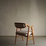 Fauteuil scandinave en fausse fourrure de mouton retournée | Années 1960