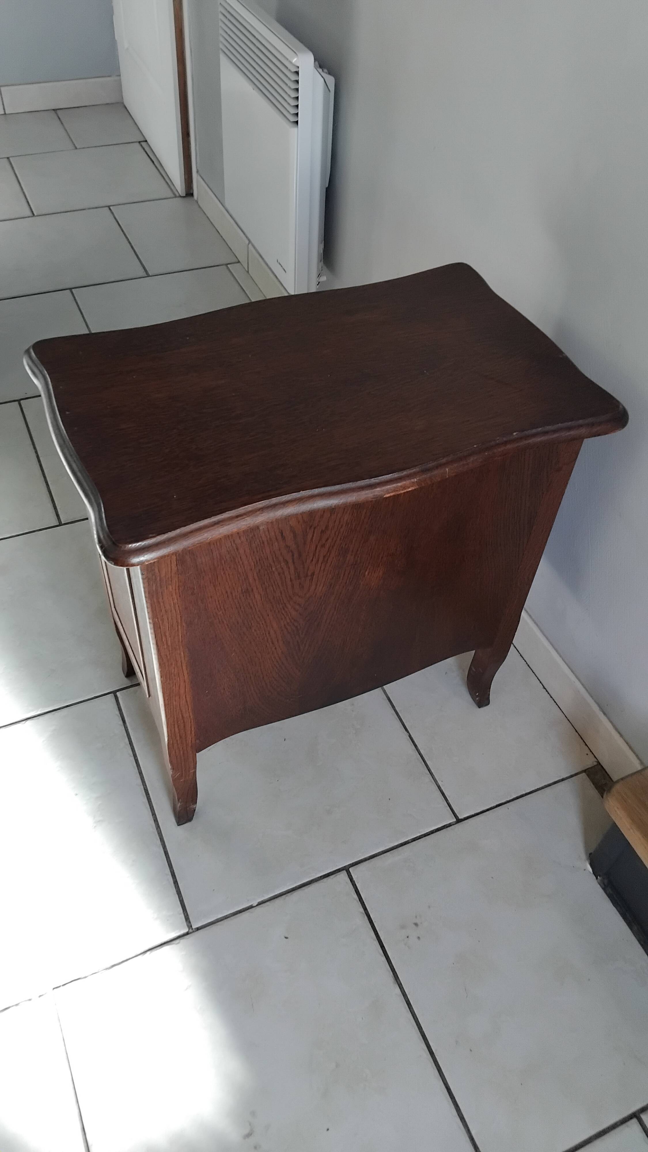 Vintage solid oak low cabinet dresser