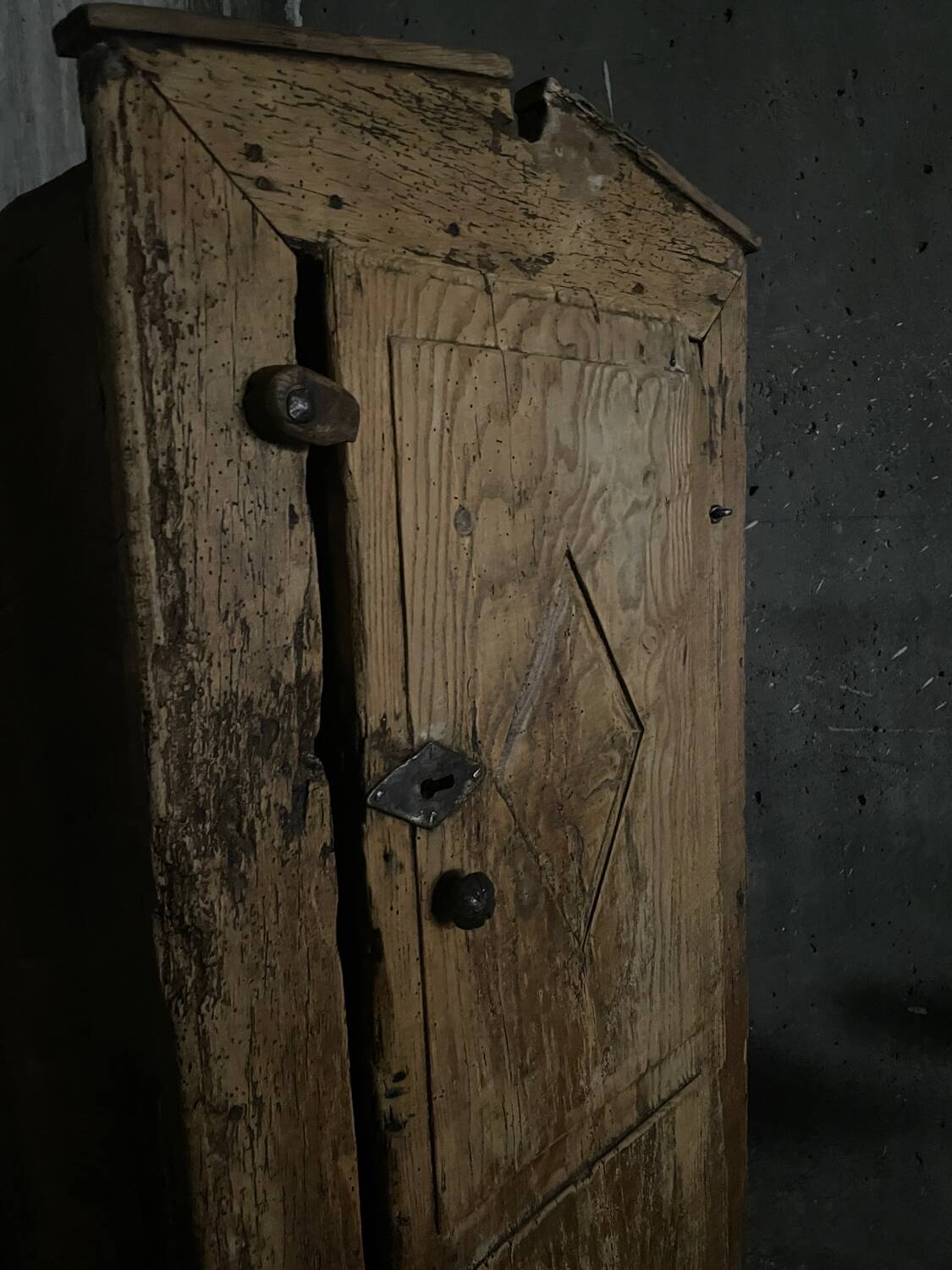 18th century rustic cabinet, Spanish folk art