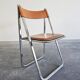 Paire de chaises pliantes modèle Tamara par Arrben, cuir, 1970s