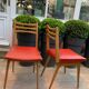1960s skai compass leg chairs