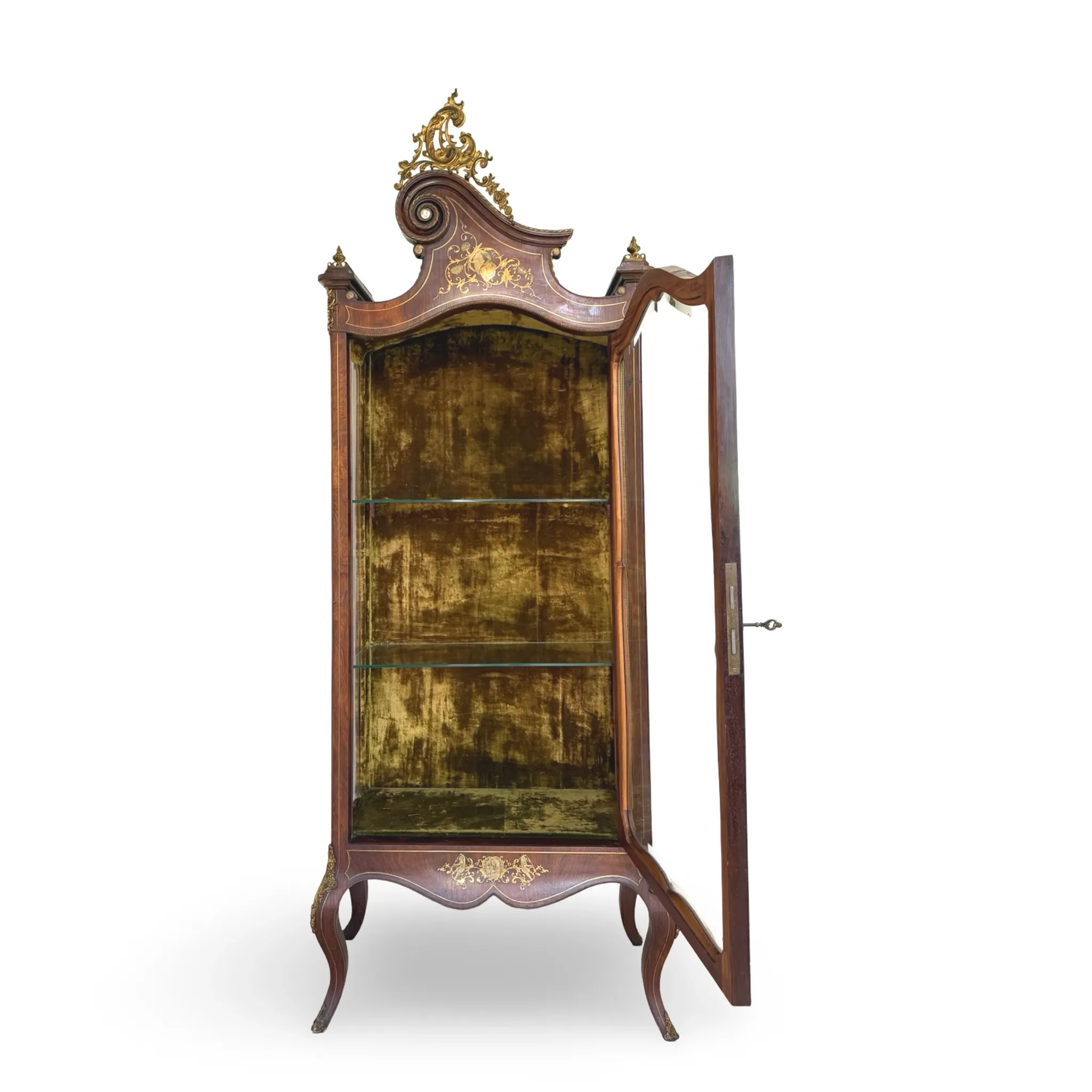 Elegant antique display cabinet, dating to 19th century