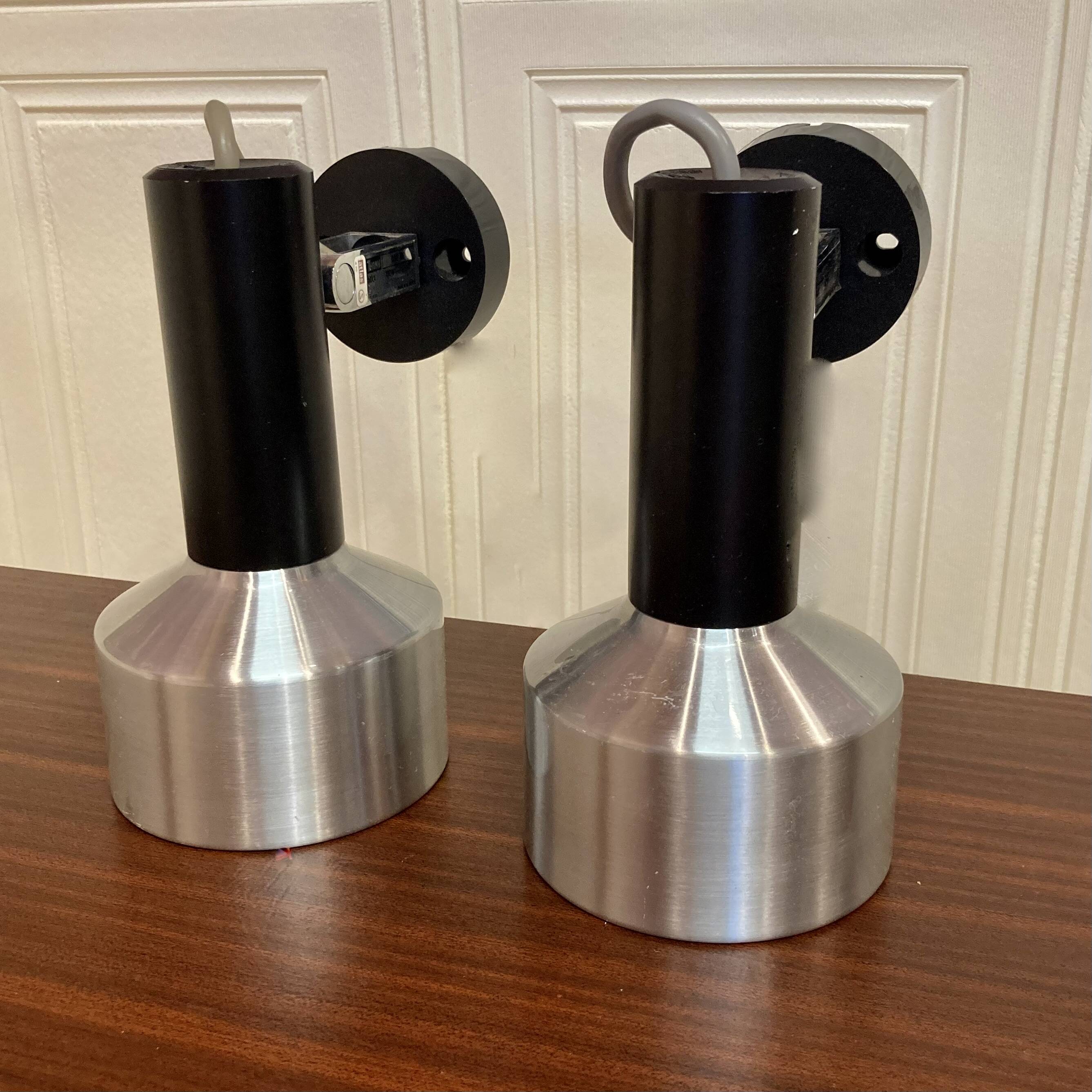 Pair of modular wall lights Scandinavian design 1960.