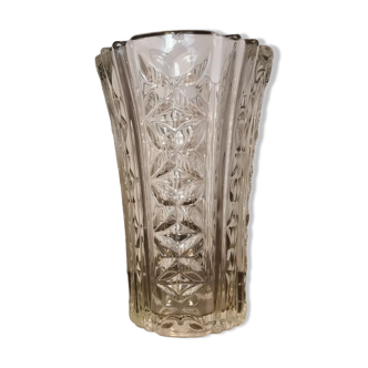 Vase en verre motif Lignes et losanges