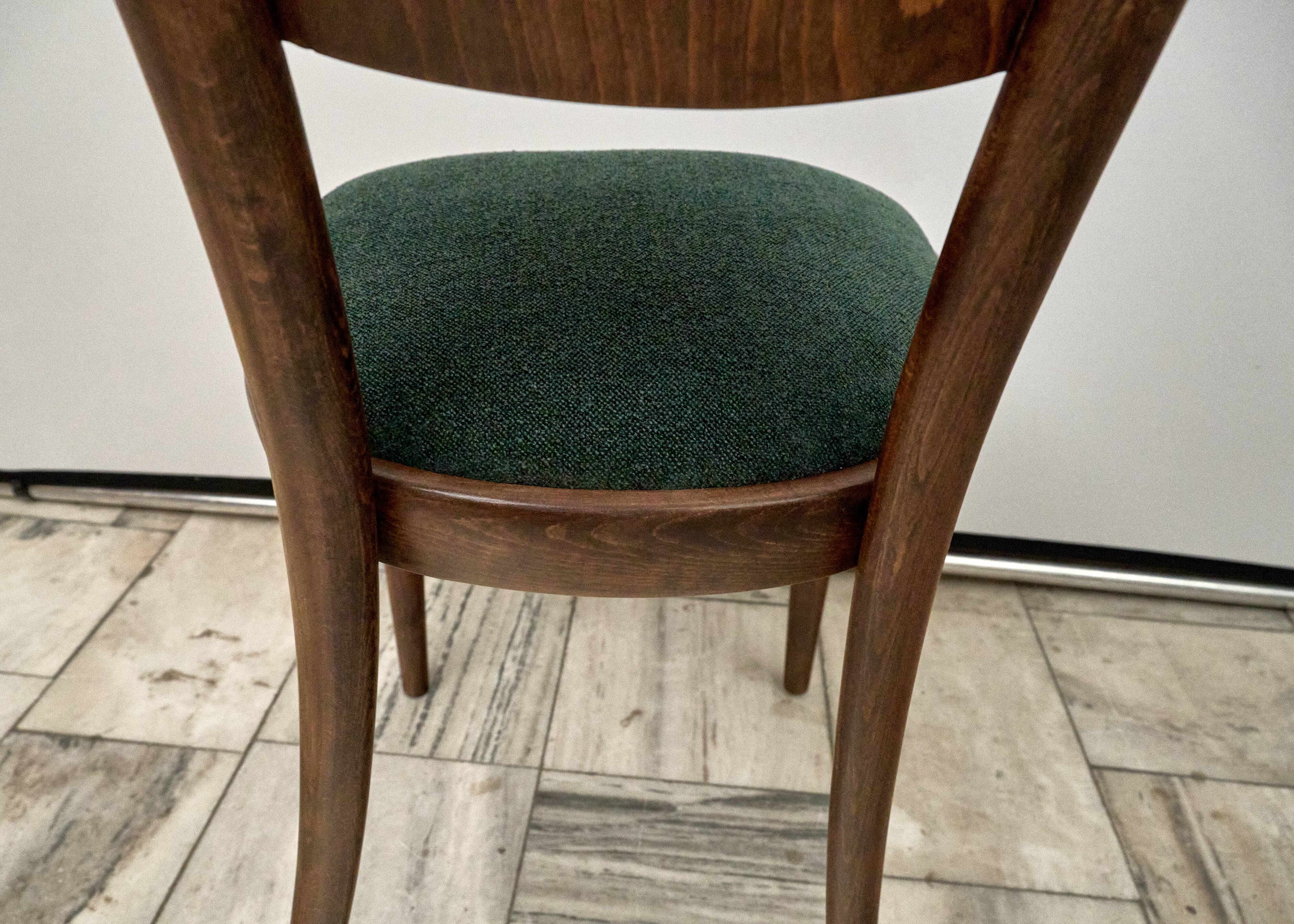 Set of 4 Thonet Chairs, 1950s, Czechoslovakia