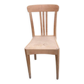 Chaise de bistrot scandinave en bois de hêtre brut