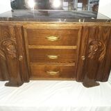 Art deco oak vanity