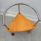 Postmodern chair in chrome and wood, 1980