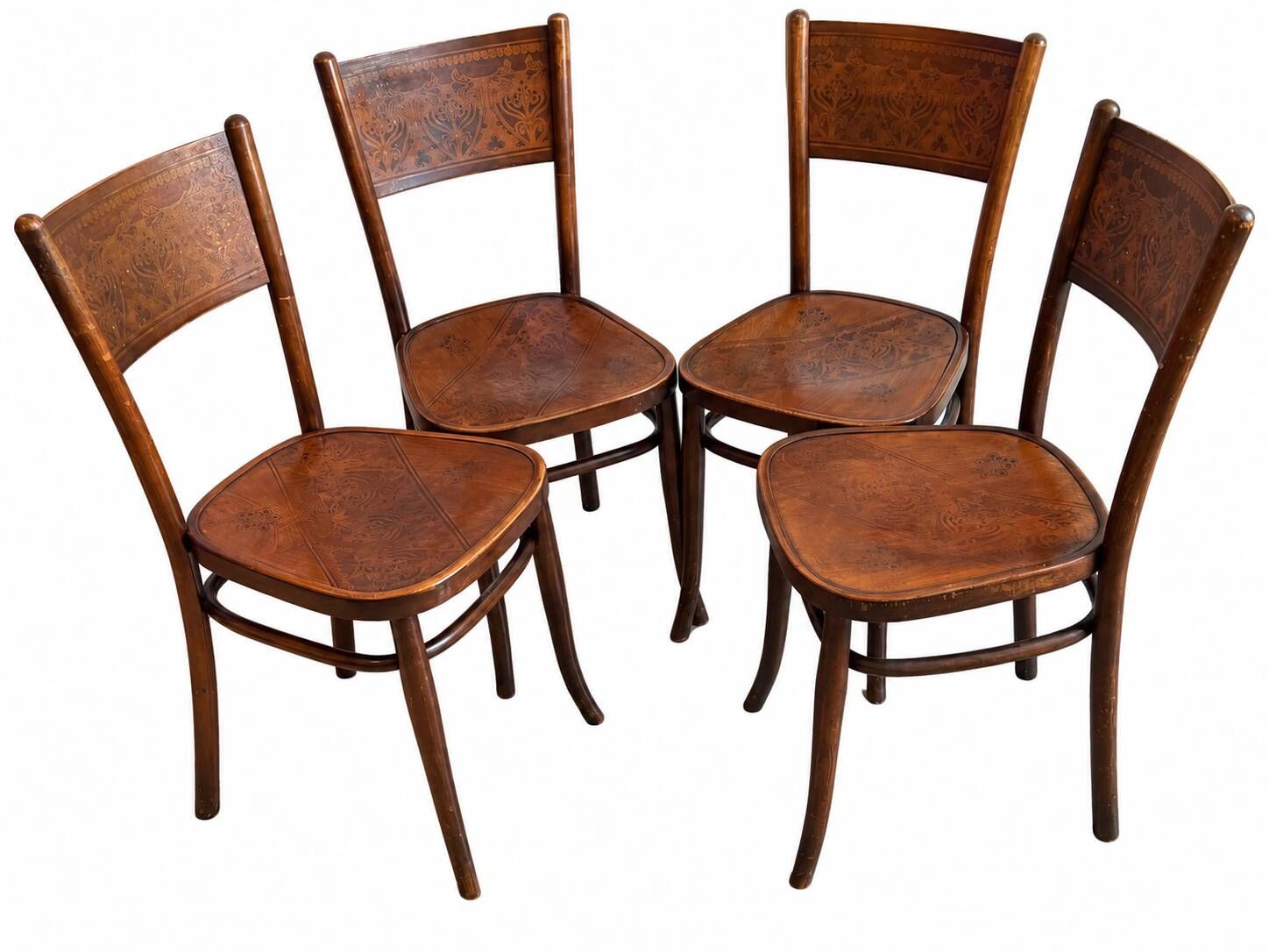 4 antique chairs by Jacob & Josef Kohn – Vienna – Art Nouveau period