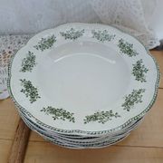 9 assiettes creuses Terre de fer Badonviller