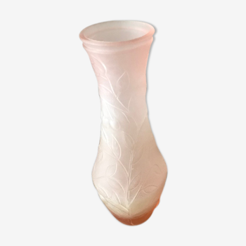 Frosted glass vase