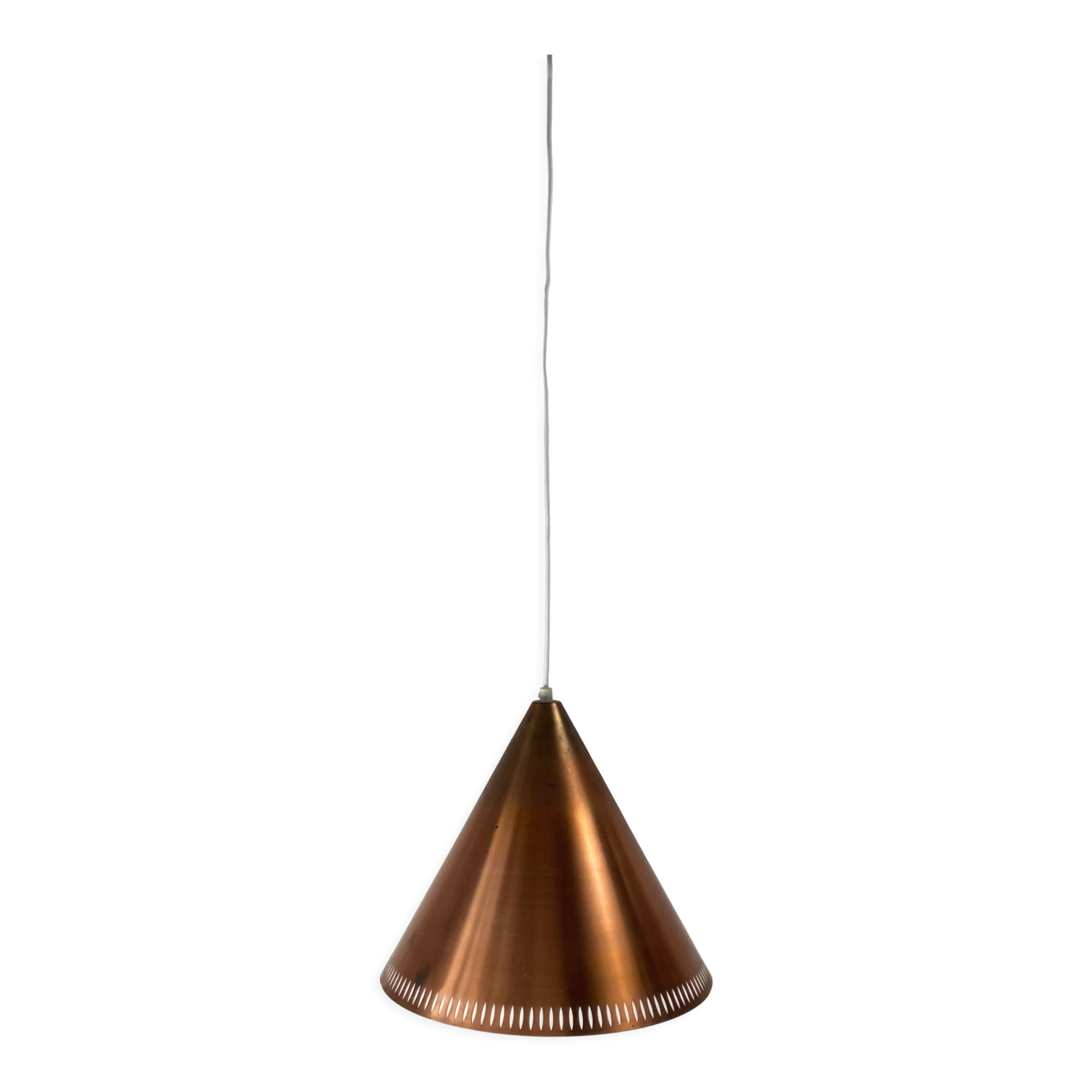 Perforated copper hanging pendant, Nordisk Solar, Denmark