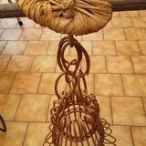 Vintage wicker pendant lamp