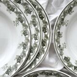 6 “Violetta” ironstone soup plates from Moulin des Loups Hamage