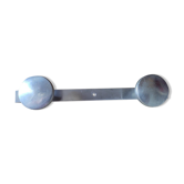 Coat rack metal aluminum patinated 2 hooks