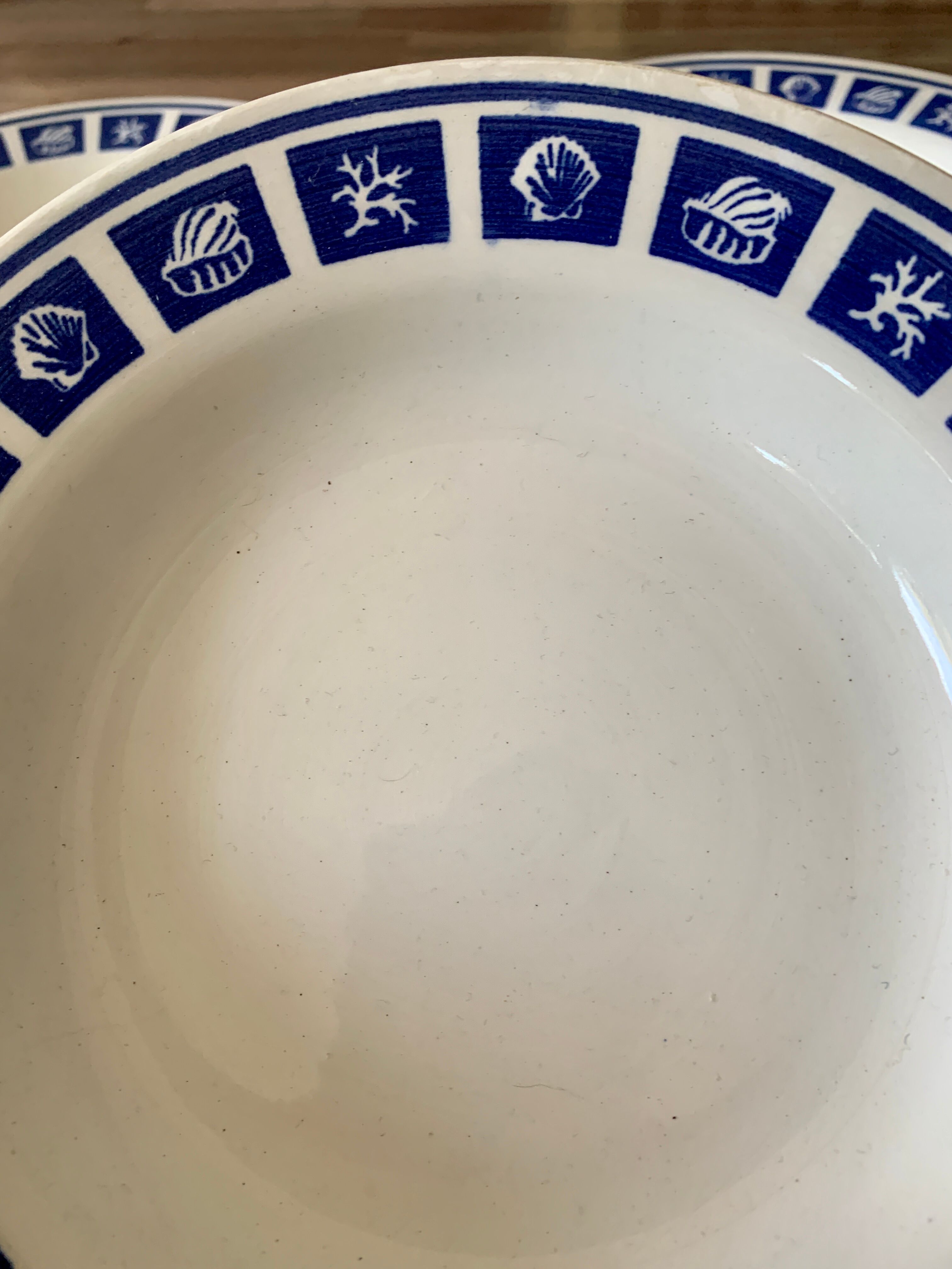 Vintage plates sea pattern
