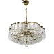 Vintage basket crystal chandelier Bakalowits & Söhne brass, Austria 1970s