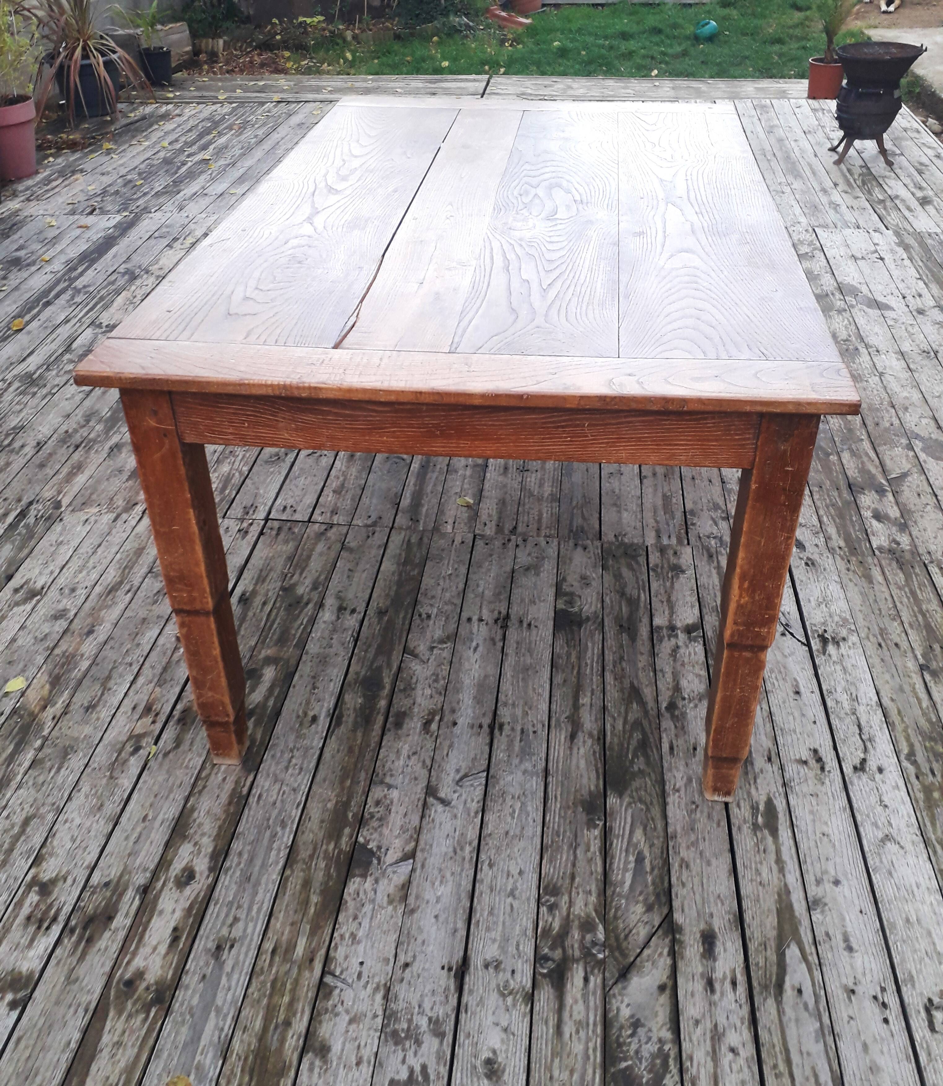 Old wooden table - (farm? Drapery?)