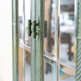 Bamboo and glass display from the 70s 80s