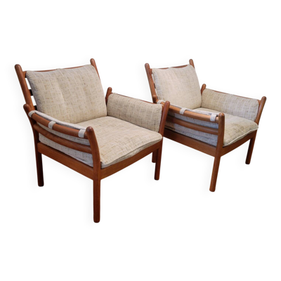 2 fauteuils Genius par Illum Wikkelsø pour C.F.C. Silkeborg
